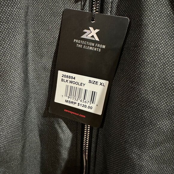 ZeroXposur Black Wooly Gray Full Zip Hooded Jacket XL Womens Fuzzy Winter Fall - Picture 3 of 5